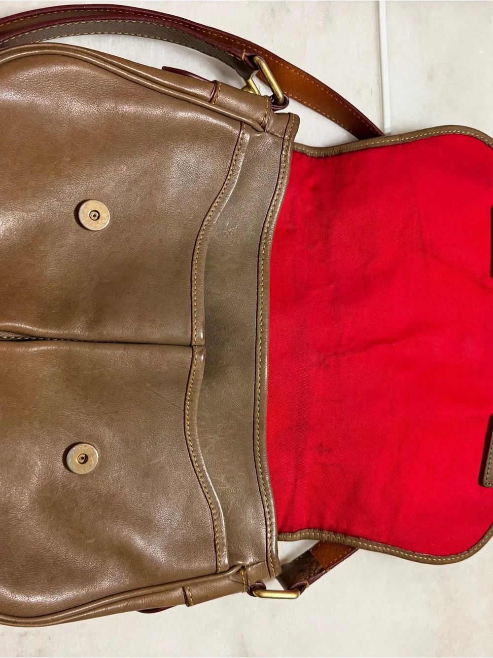 Dooney & Bourke Brown Leather Shoulder Hobo Bag